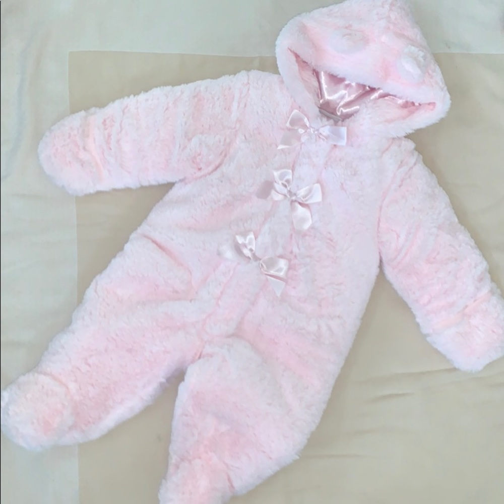 Warm Faux Fur snowsuit for baby
